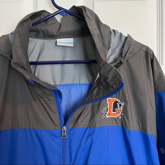 Columbia rain wind jacket. XXL size. Blue and grey, with a Durham Bulls logo - Picture 2 of 8